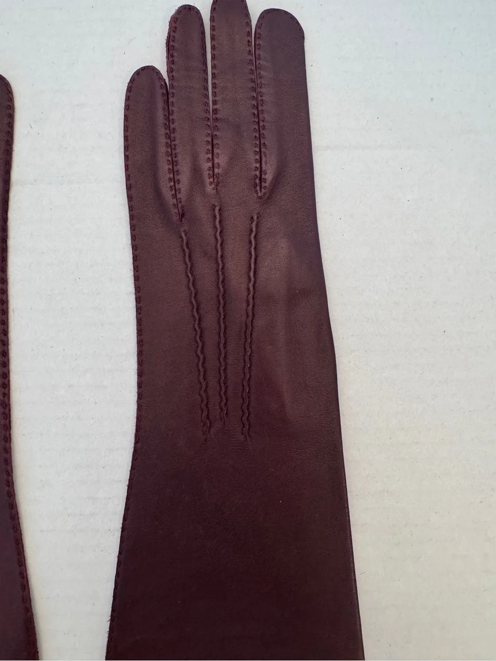 Vtg 1960s Dandoufa Brown Kid Leather Gloves Made in Greece Retro Size 6.5 Small